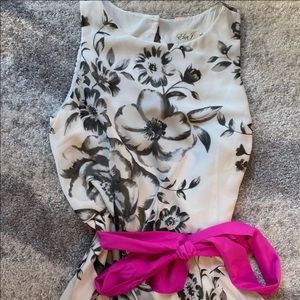 LIKE NEW Floral faux-wrap dress